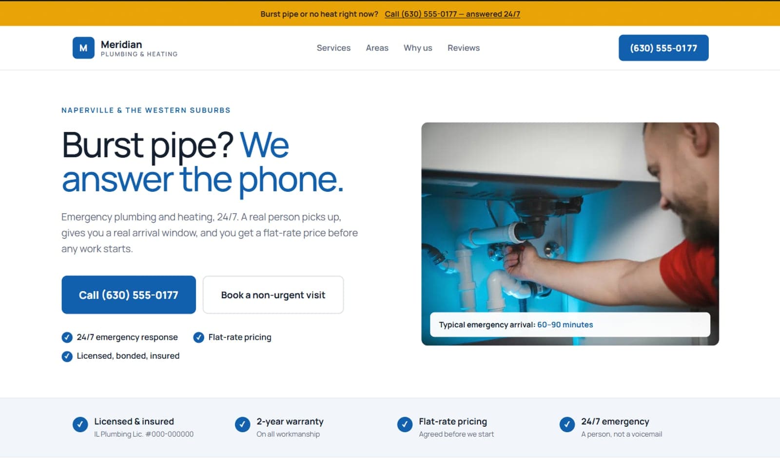Meridian Plumbing & Heating — concept build